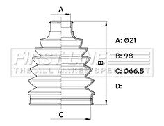 First Line - CV JOINT BOOT KIT - FCB6421 - Fits: Hyundai ix35 2009-