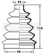 First Line - CV JOINT BOOT KIT - FCB6060 - Fits: Toyota Yaris 1.3i