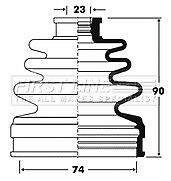 First Line - CV JOINT BOOT KIT - FCB2839 - Fits: Mazda 6 - LH