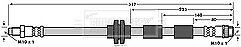 Borg & Beck - BRAKE HOSE - BBH7670 - Fits: Ren Kangoo,Grand Kangoo