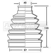 First Line - CV JOINT BOOT KIT - FCB2282 - Fits: Citroen - Outer