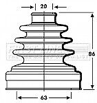 First Line - CV JOINT BOOT KIT - FCB2801 - Fits: Citroen, Nissan, Vauxhall