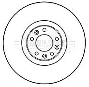 Borg & Beck - BRAKE DISC SINGLE - BBD6043S - Fits: Peugeot 508 11/10-