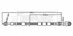 Borg & Beck - BRAKE HOSE - BBH8880 - Fits: KA+ UK,FK,TK 2016-