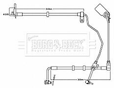 Borg & Beck - BRAKE HOSE - BBH8741 - Fits: DISCOVERY V L462 2016>