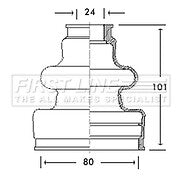 First Line - CV JOINT BOOT KIT - FCB2651 - Fits: Citroen - Inner