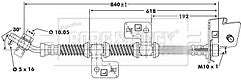 Borg & Beck - BRAKE HOSE - BBH6669 - Fits: Land Rover Range Rover II