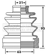 First Line - CV JOINT BOOT KIT - FCB6245 - Fits: Hyundai Getz