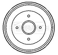 Borg & Beck - REAR BRAKE DRUM - BBR7188 - Fits: Ford Escort 95-