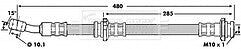 Borg & Beck - BRAKE HOSE - BBH6821 - Fits: Nissan Almera I 1.4,1.6,2.0