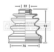 First Line - CV JOINT BOOT KIT - FCB2662 - Fits: Honda - Inner