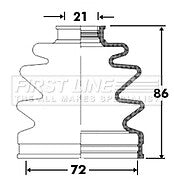 First Line - CV JOINT BOOT KIT - FCB2385 - Fits: Hyundai Accent, Getz - Outer