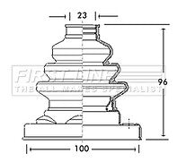 First Line - CV JOINT BOOT KIT - FCB2679 - Fits: BMW - Inner + Outer