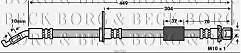 Borg & Beck - BRAKE HOSE - BBH7564 - Fits: Daihatsu Charade,Coure,Trevis