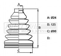 First Line - CV JOINT BOOT KIT - FCB6344 - Fits: Ford Cougar