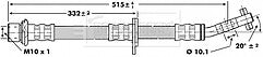 Borg & Beck - BRAKE HOSE - BBH6749 - Fits: Toyota Avensis 98-