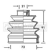 First Line - CV JOINT BOOT KIT - FCB2056 - Fits: Mazda, Suzuki - Outer