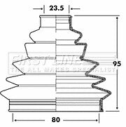 First Line - CV JOINT BOOT KIT - FCB6076 - Fits: Fiat Idea