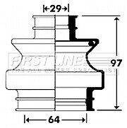 First Line - CV JOINT BOOT KIT - FCB2910 - Fits: Mercedes W140, R129