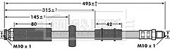 Borg & Beck - BRAKE HOSE - BBH6909 - Fits: PSA Boxer,Jumper,Fiat Ducato