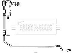 Borg & Beck - BRAKE HOSE - BBH7911 - Fits: VAG A6,Superb,Passat