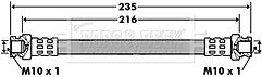 Borg & Beck - BRAKE HOSE - BBH7427 - Fits: Alfa Mito,PSA 604,Fiat Punto