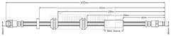 Borg & Beck - BRAKE HOSE - BBH8681 - Fits: Merc C-Class 205 12/13-