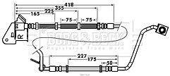 Borg & Beck - BRAKE HOSE - BBH7626 - Fits: Jeep Grand Cherokee 99-04