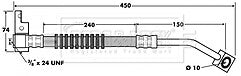 Borg & Beck - BRAKE HOSE - BBH7409 - Fits: Chry PT Cruiser1.6,2.0,2.2,2.4