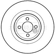Borg & Beck - BRAKE DISC PAIR - BBD5333 - Fits: Mini John Cooper(R55,56,57)06-