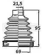 First Line - CV JOINT BOOT KIT - FCB6155 - Fits: Renault Megane III