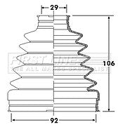First Line - CV JOINT BOOT KIT - FCB6307 - Fits: Mercedes ML Series