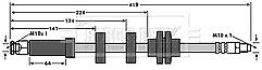 Borg & Beck - BRAKE HOSE - BBH6646 - Fits: Fiat Punto,Lancia Y