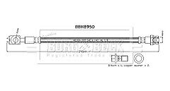 Borg & Beck - BRAKE HOSE - BBH8950 - Fits: Leon,Octavia 2012- various
