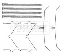 Borg & Beck - FITTING KIT - PADS - BBK1564 - Fits: Toyota L'cruiser 08-