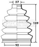 First Line - CV JOINT BOOT KIT - FCB2371 - Fits: Alfa Romeo 159, Brera - Outer