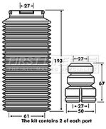 First Line - STRUT PROTECTION KIT - FPK7036 - Fits: Nissan Almera II