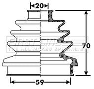 First Line - CV JOINT BOOT KIT - FCB6281 - Fits: Porsche 911
