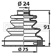 First Line - CV JOINT BOOT KIT - FCB6413 - Fits: Kia Ceed Manual Gear 09 - 12