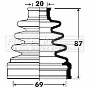 First Line - CV JOINT BOOT KIT - FCB2858 - Fits: Subaru, Suzuki