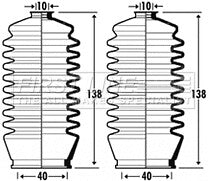 First Line - STEERING GAITER KIT - FSG3377 - Fits: Toyota Starlet 96-99 - PAS