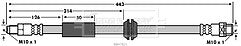 Borg & Beck - BRAKE HOSE - BBH7821 - Fits: Mini One 11/03-12/08