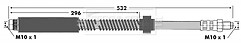 Borg & Beck - BRAKE HOSE - BBH6682 - Fits: Peugeot 306 93-97 (Front)