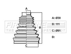 First Line - CV JOINT BOOT KIT - FCB6428 - Fits: Mercedes A-Class 2004-