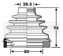 First Line - CV JOINT BOOT KIT - FCB6297 - Fits: Nissan Qashqai