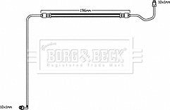Borg & Beck - BRAKE HOSE - BBH8590 - Fits: RENAULT Fluence 02/10-