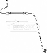 Borg & Beck - BRAKE HOSE - BBH8445 - Fits: Peugeot 207 02/06-10/10