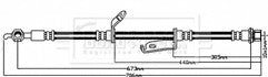 Borg & Beck - BRAKE HOSE - BBH8107 - Fits: Toyota Avensis 02/09-