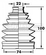 First Line - CV JOINT BOOT KIT - FCB6015 - Fits: Mazda MX5, Toyota Yaris