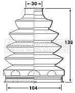 First Line - CV JOINT BOOT KIT - FCB6228 - Fits: Fiat Ducato 250